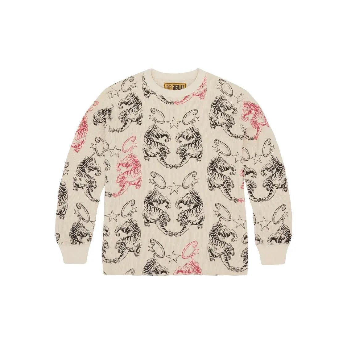 Pull Longsleeve motifs Tigres Waffle Homme - REIMÉ