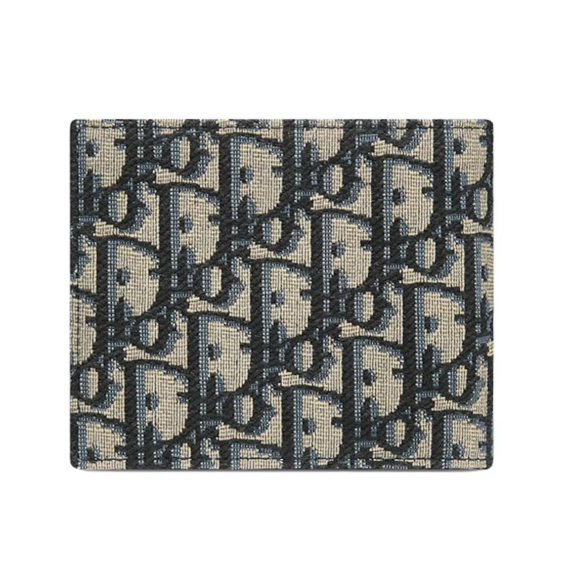 Porte cartes Oblique Jacquard coloris beige/ noir - REIMÉ