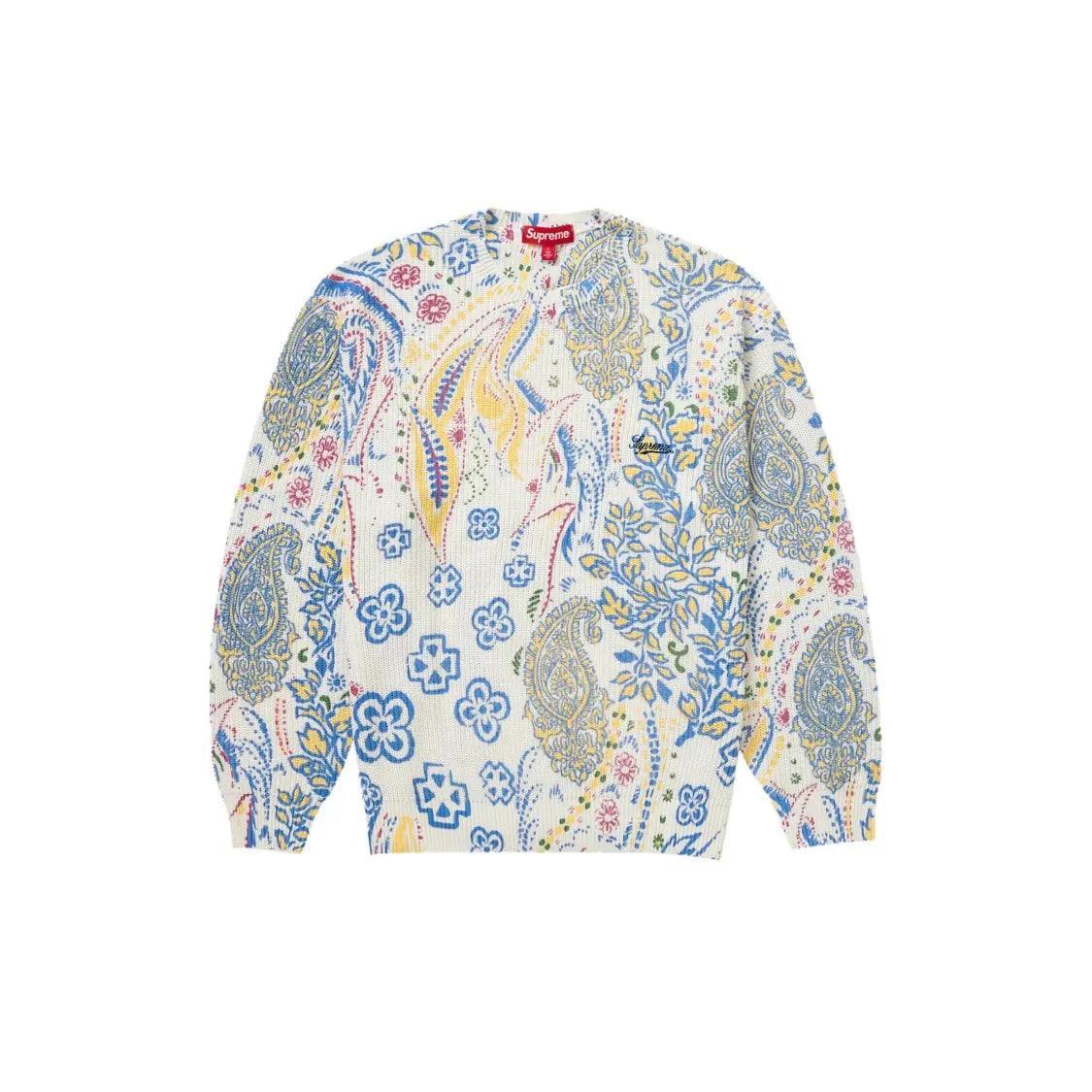 Pull Printed Paisley Sweater coloris blanc à motifs - REIMÉ