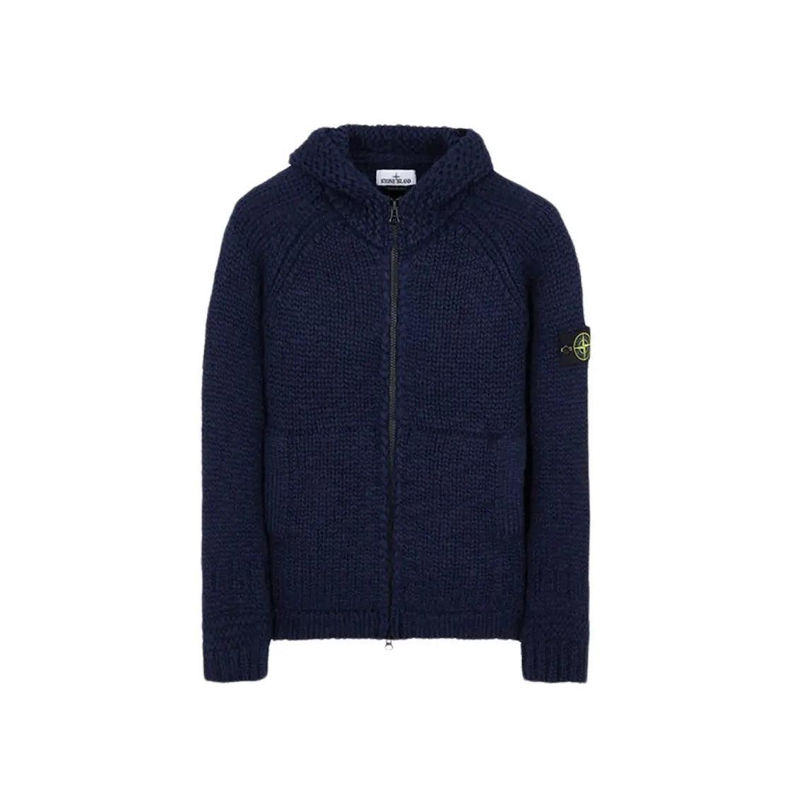 Veste zipé tricoté 544D4 Sweater bleue marine - REIMÉ