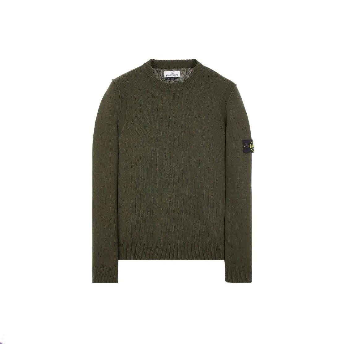 Pull à col rond Tricot 508A3 Vert Kaki - REIMÉ