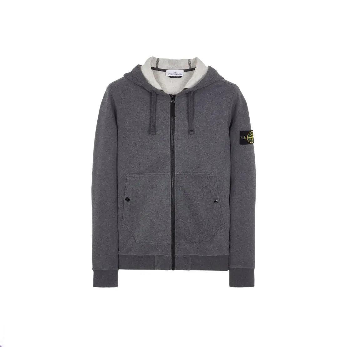 Sweat-shirt à capuche zippé 61620 coloris fumée chiné (S/M) - REIMÉ
