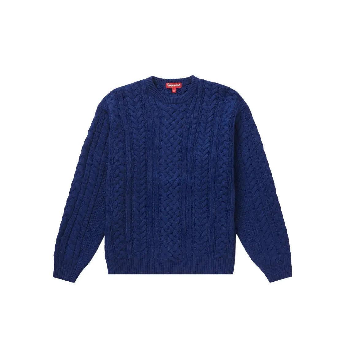 Pull Appliqué Câble Knit sweater Marine - REIMÉ
