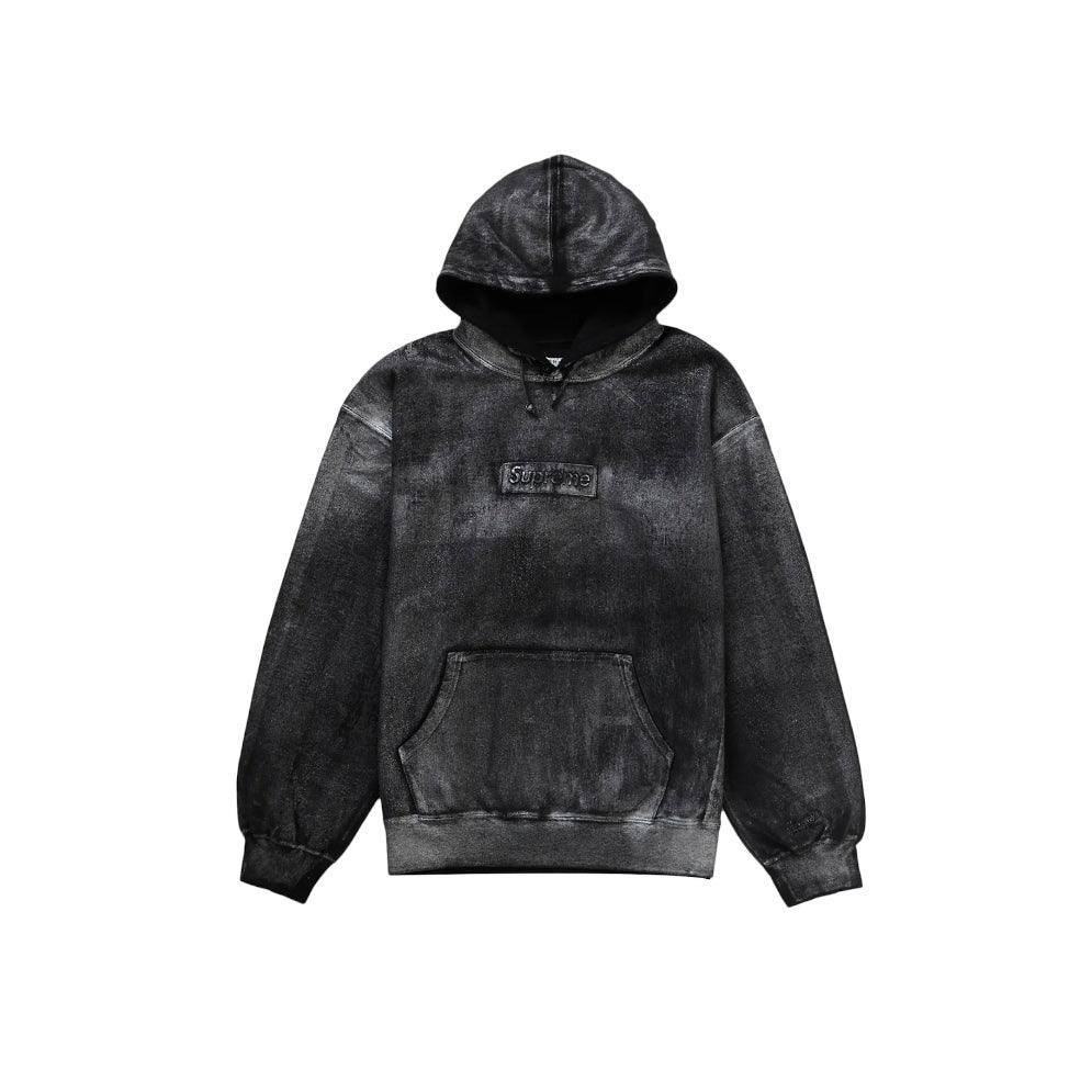 Sweat à Capuche MM6 x Box Logo Hoodie coloris métallisé Noir - REIMÉ