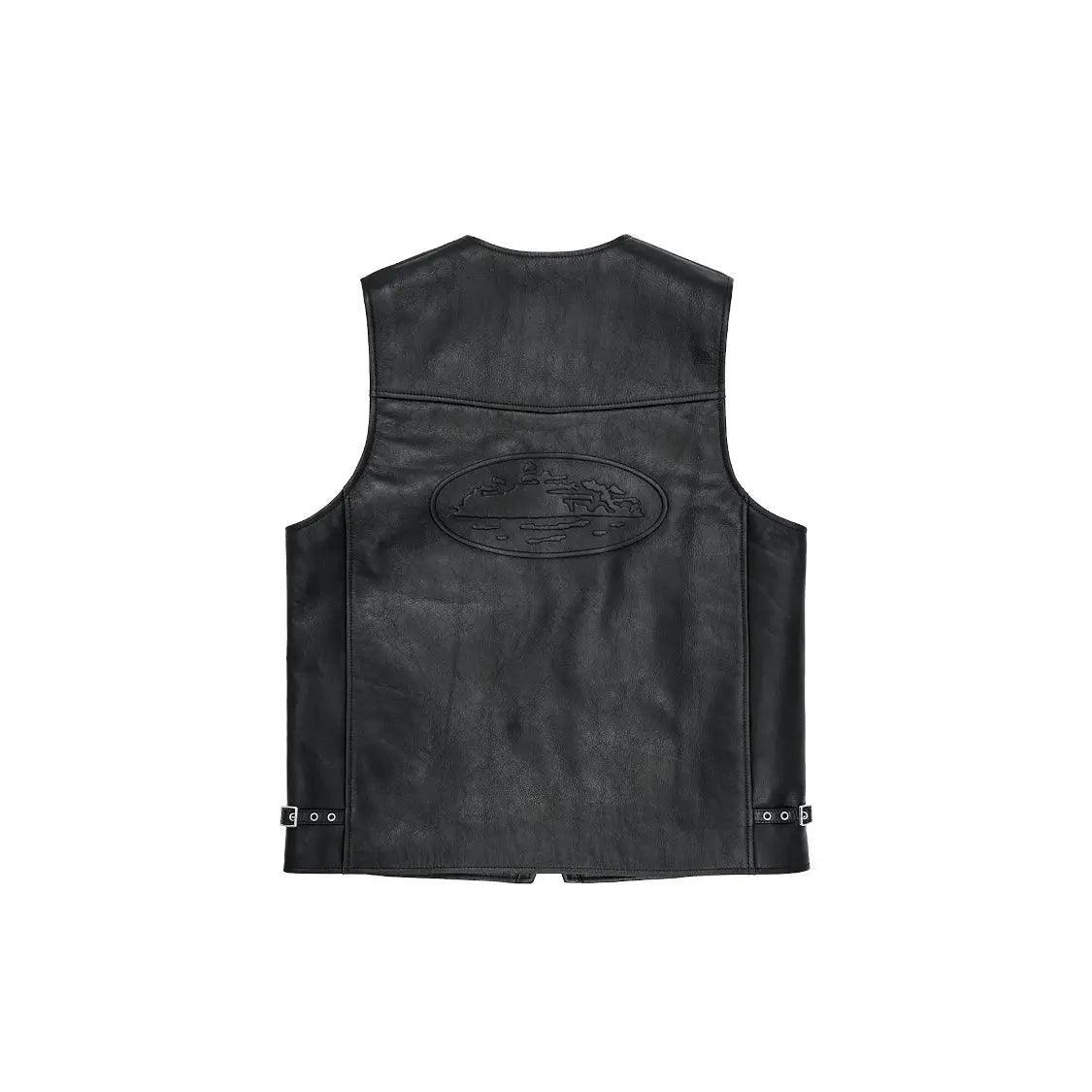 Veste sans Manches en Cuir Skydive coloris noir - REIMÉ