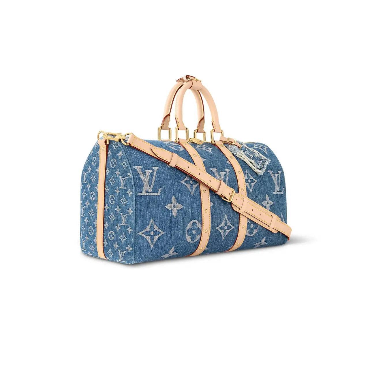 Sac Bandoulière Bleu Denim LV 45 à motifs monogramme - REIMÉ