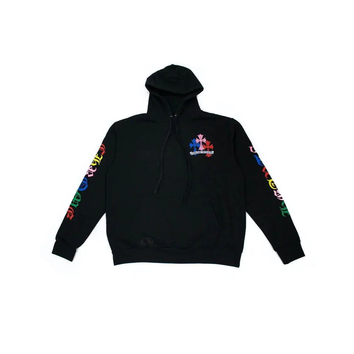Sweat à capuche Croix Multicolores Cemetery Hoodie noir - REIMÉ