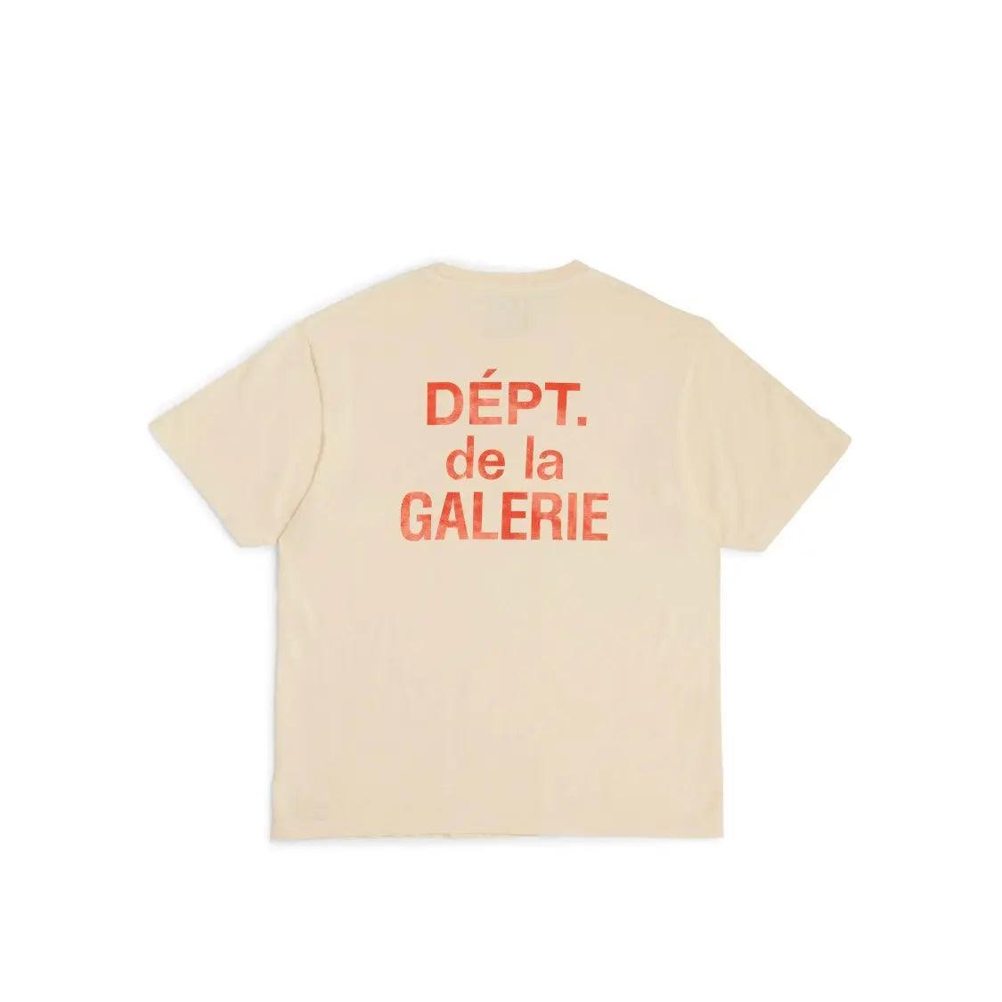 T-shirt logo Gallery français crème orange - REIMÉ