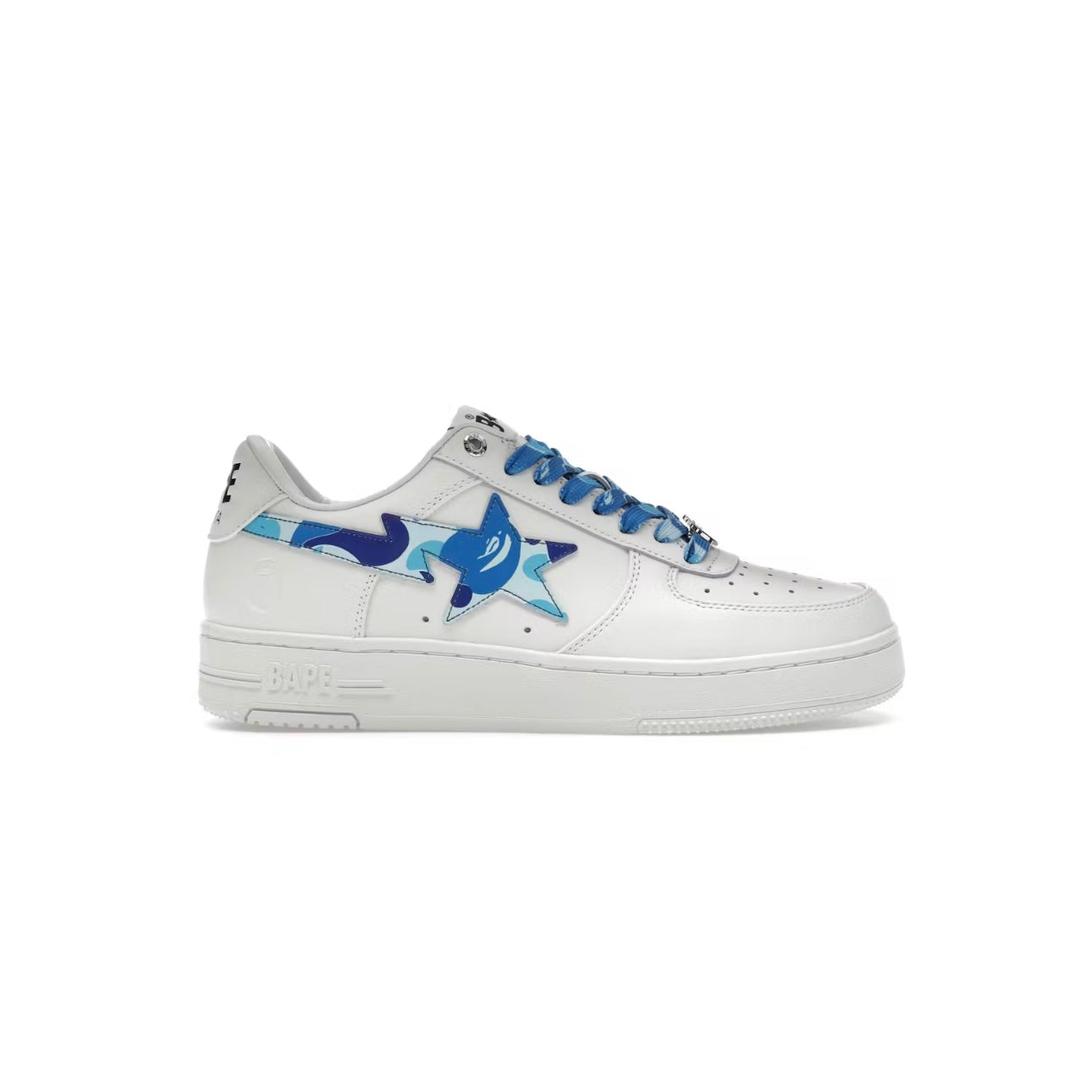 Sneakers Ape Sta Low Camouflage Blanc & Bleu ABC