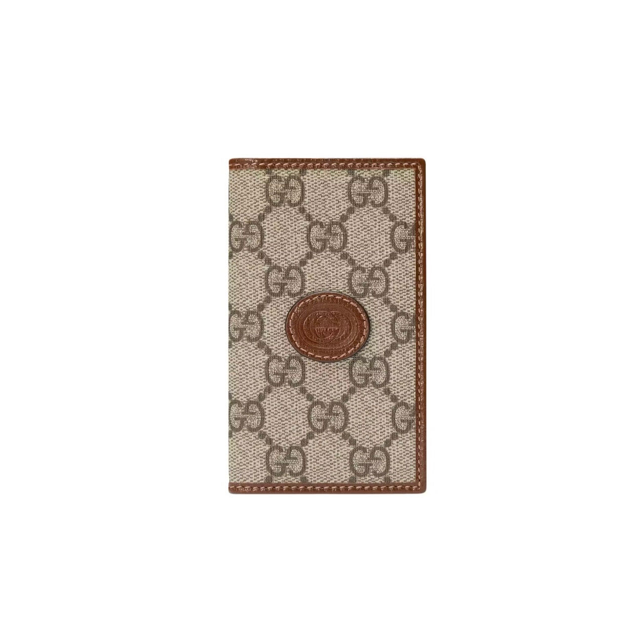 Porte-Cartes GG initiales imbriquées coloris Beige/ébène