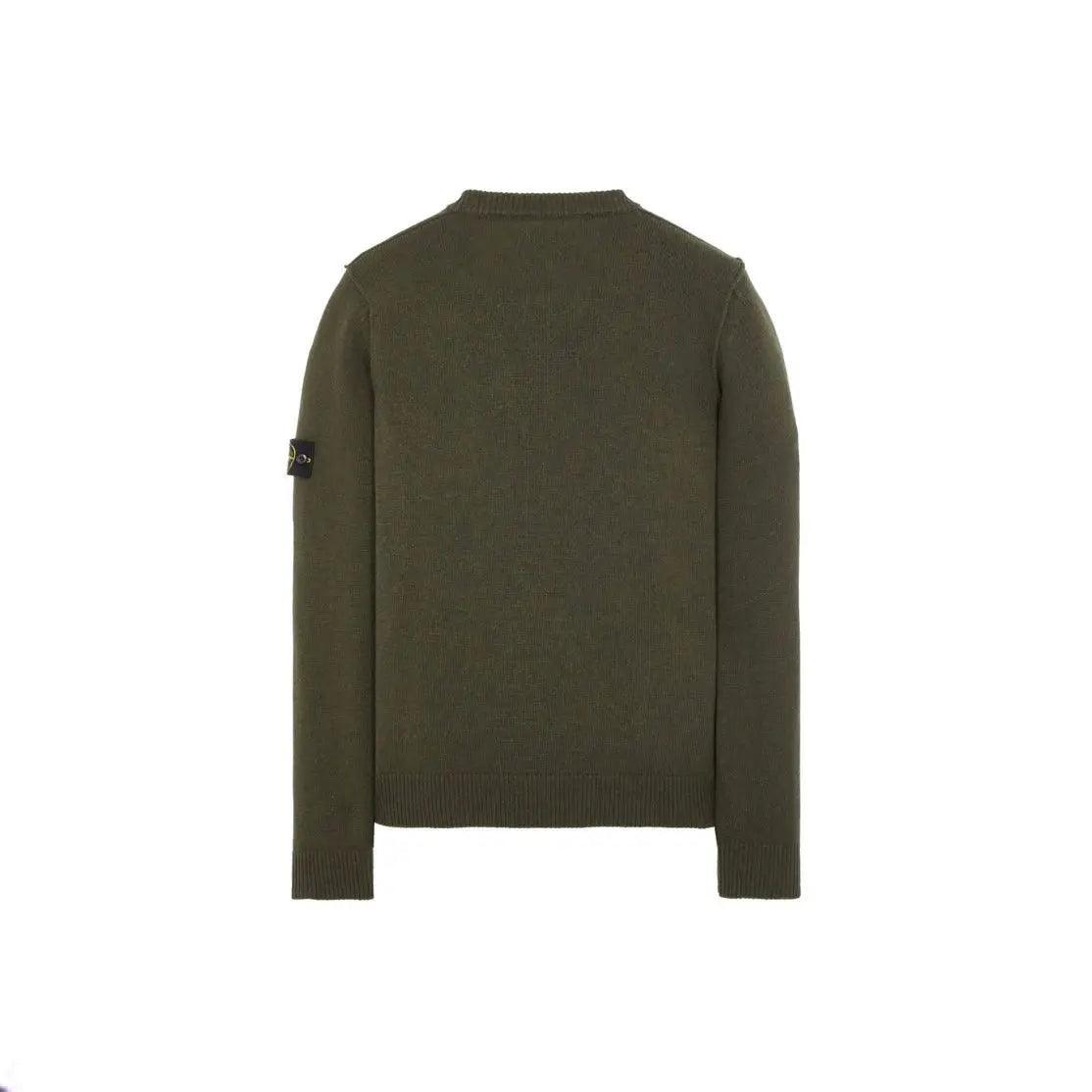Pull à col rond Tricot 508A3 Vert Kaki - REIMÉ