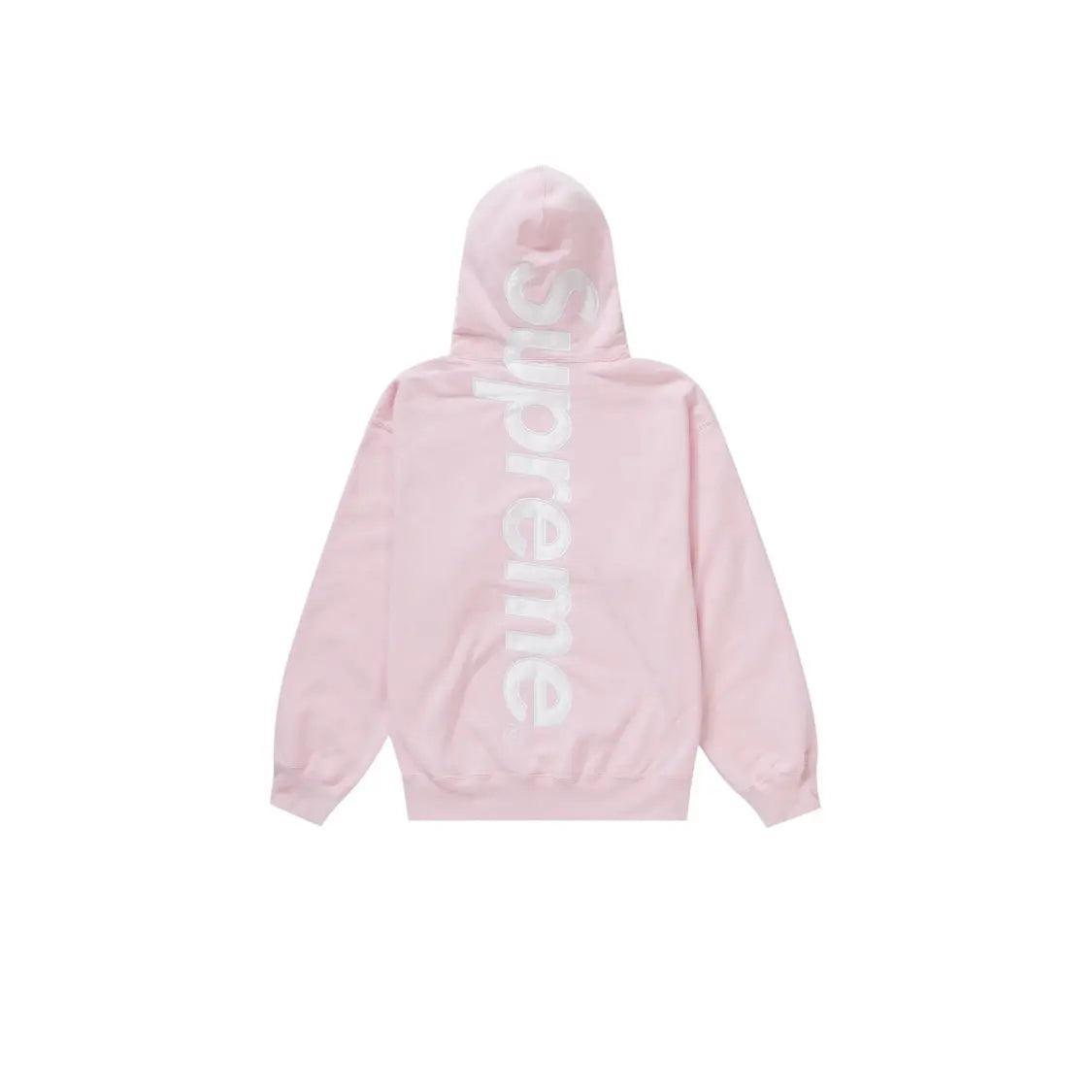 Sweat à capuche oversize satin FW23 rose clair - REIMÉ