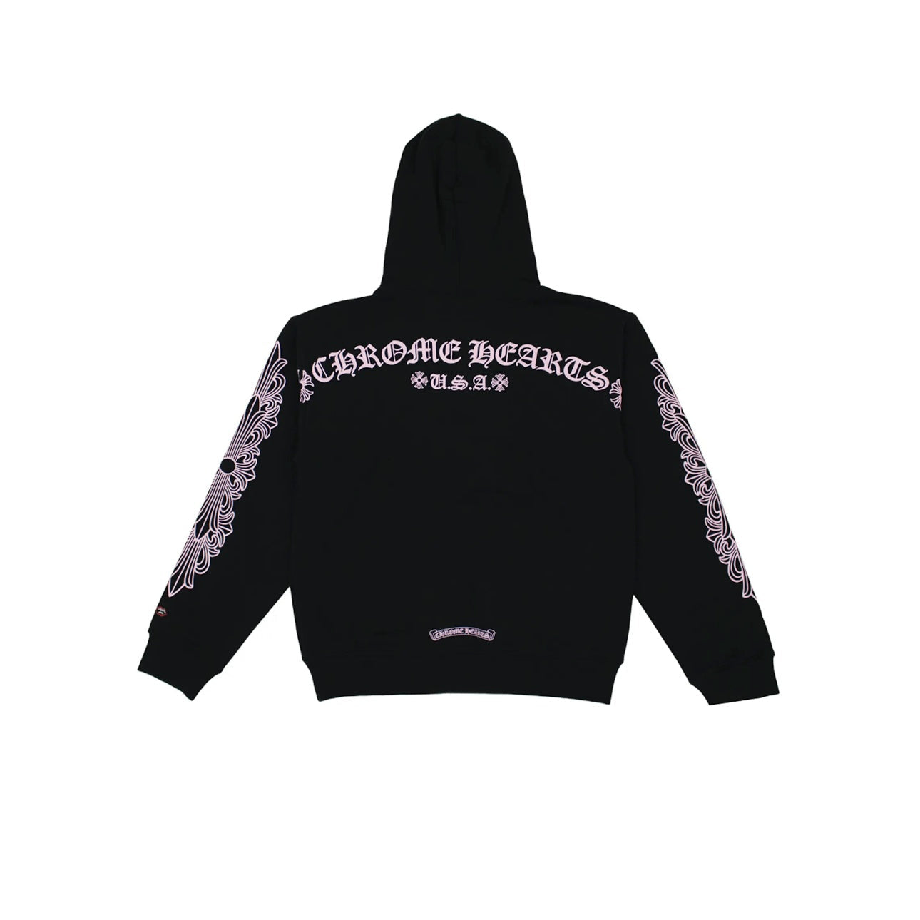 Sweat à Capuche CH Matty Boy U.S.A Hoodie Noir épaules Rose - REIMÉ