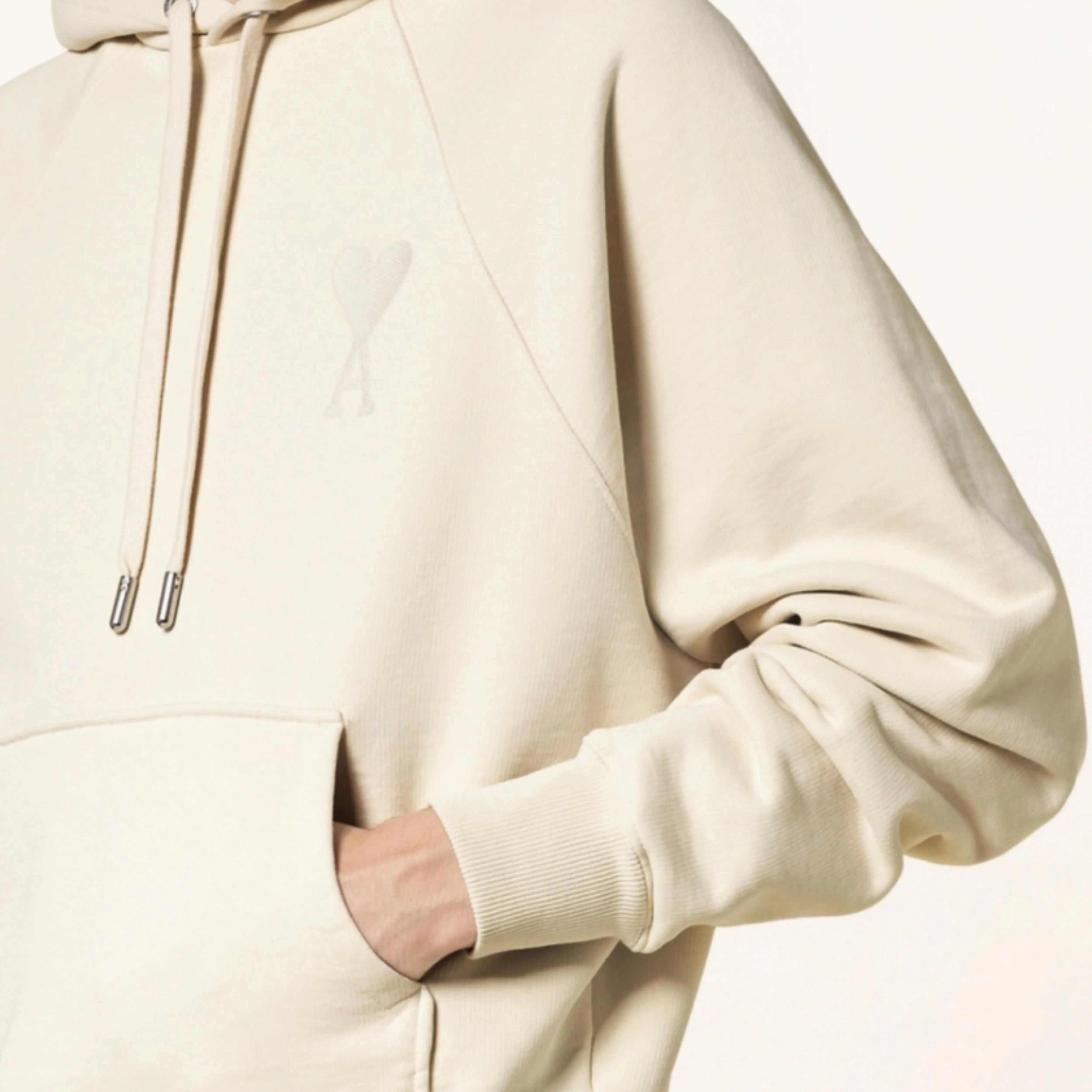 Sweat à capuche Coton coloris crème - REIMÉ