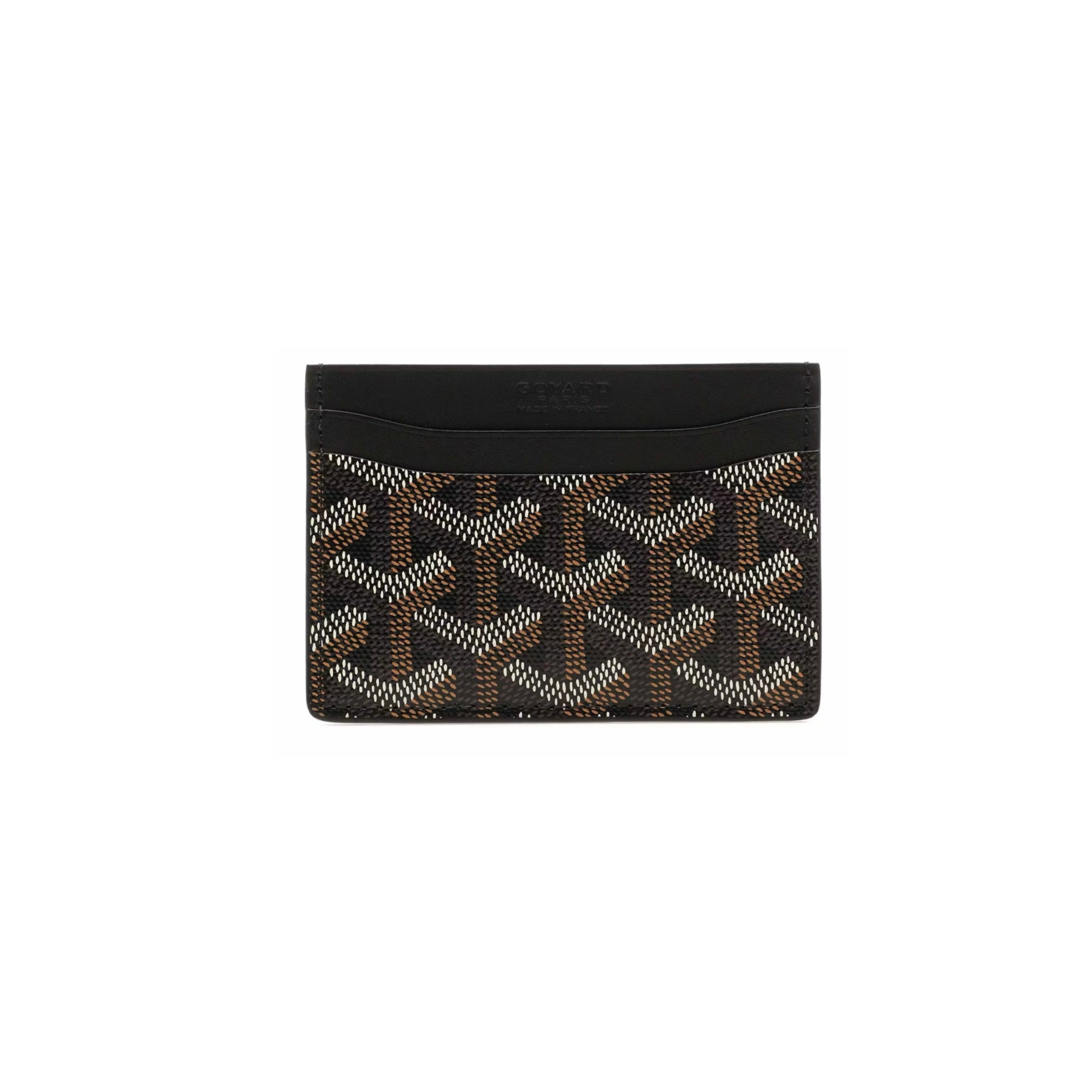 Porte-cartes Saint-Sulpice monogramme coloris Marron Noir