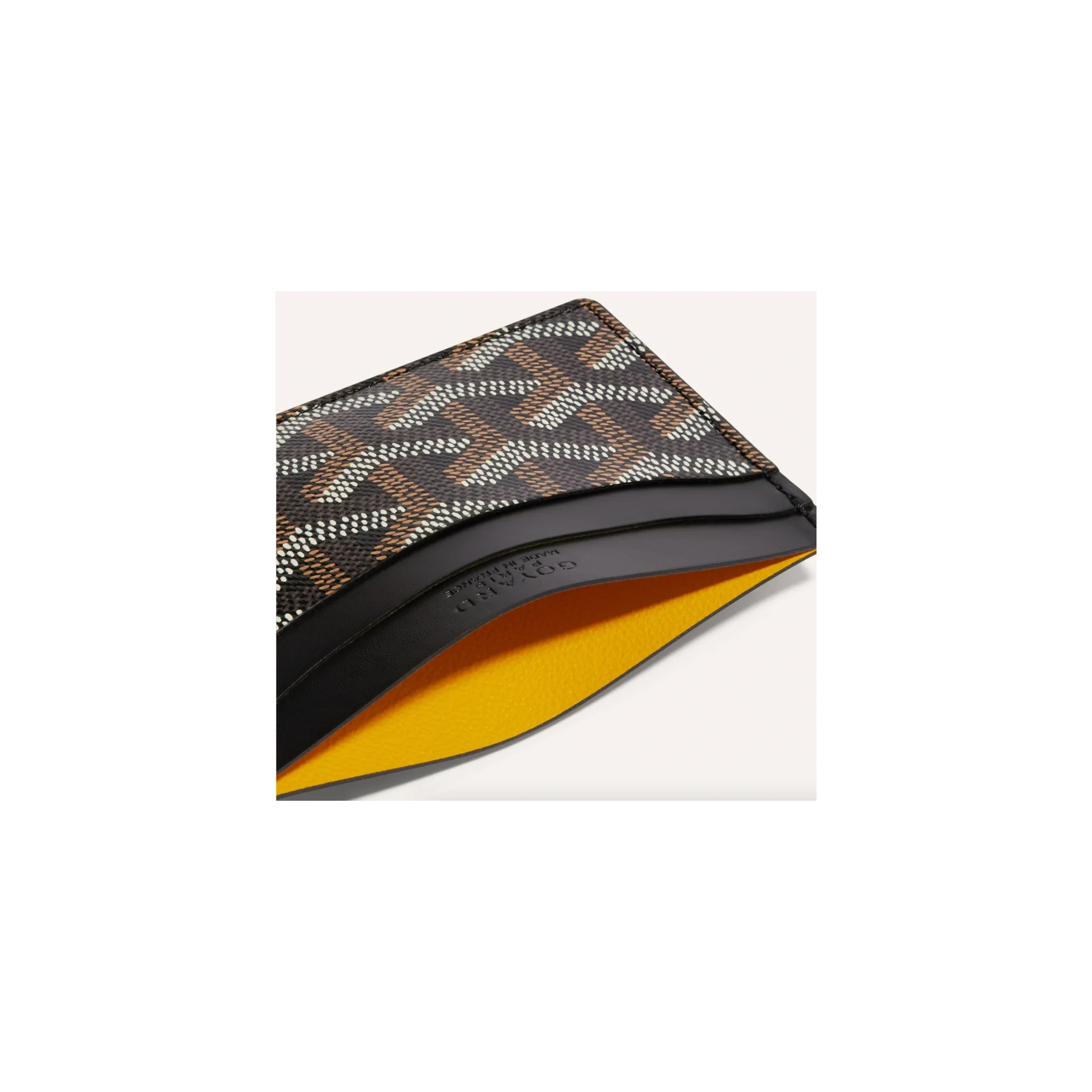 Porte-cartes Saint-Sulpice monogramme coloris Marron Noir