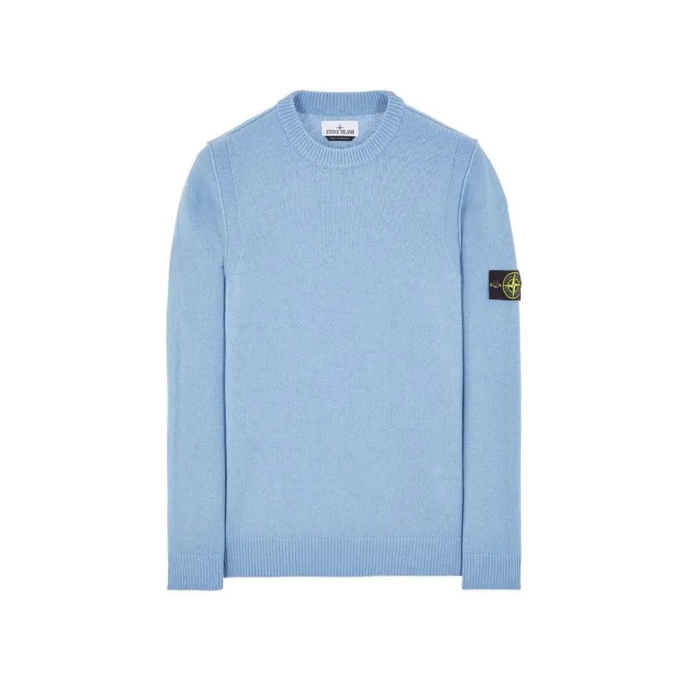 Pull tricot 508A3 en laine coloris light blue - REIMÉ